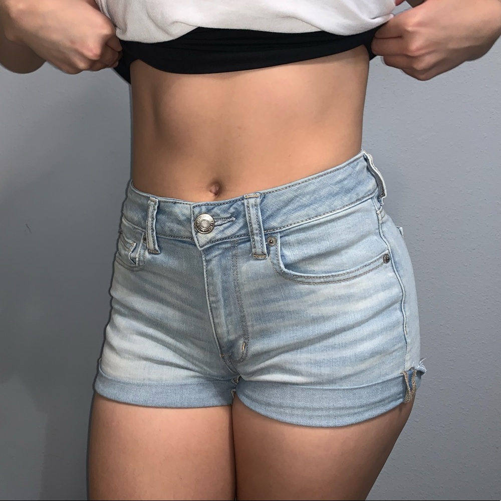 American Eagle Light Wash Shorts